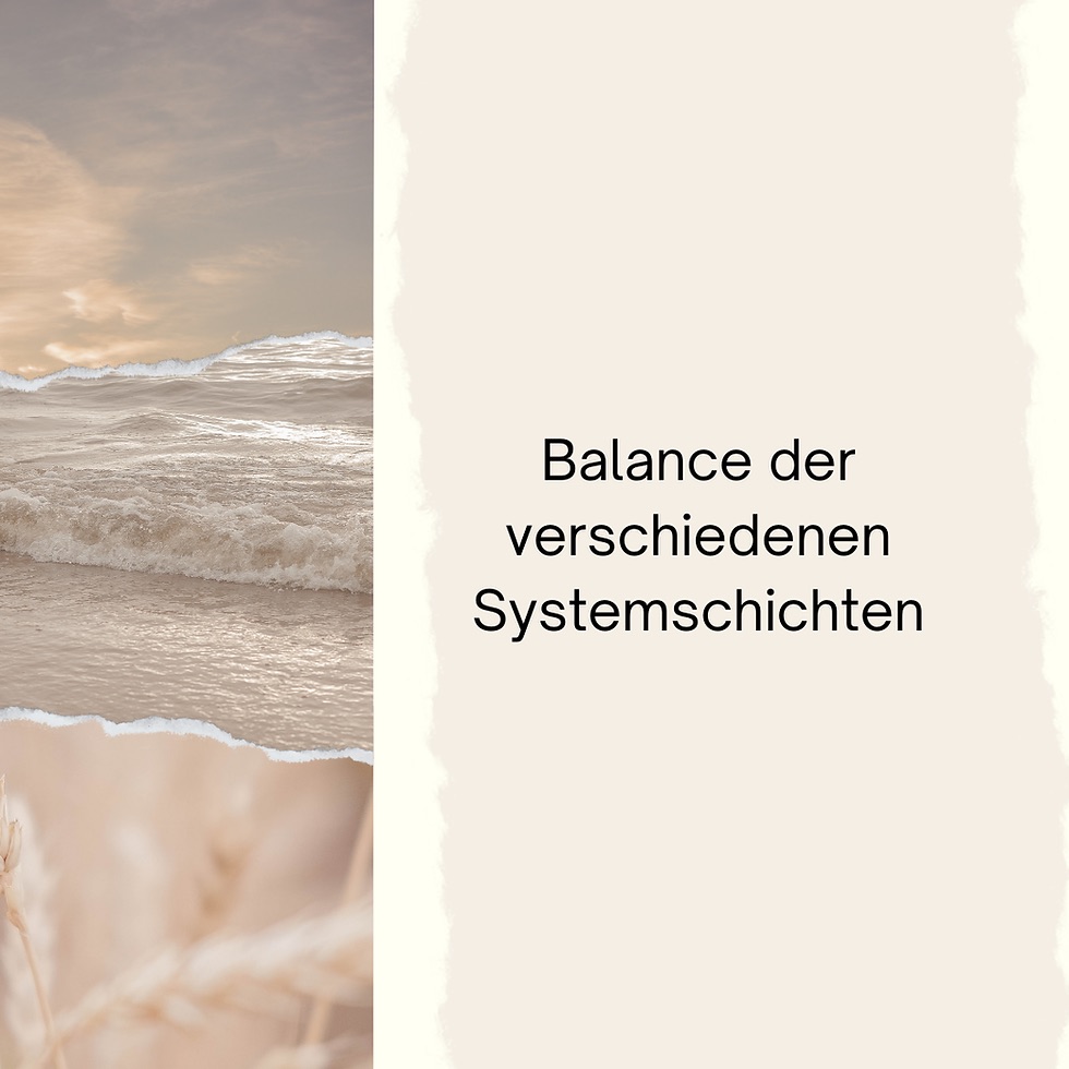 Balance der verschiedenen Systemschichten